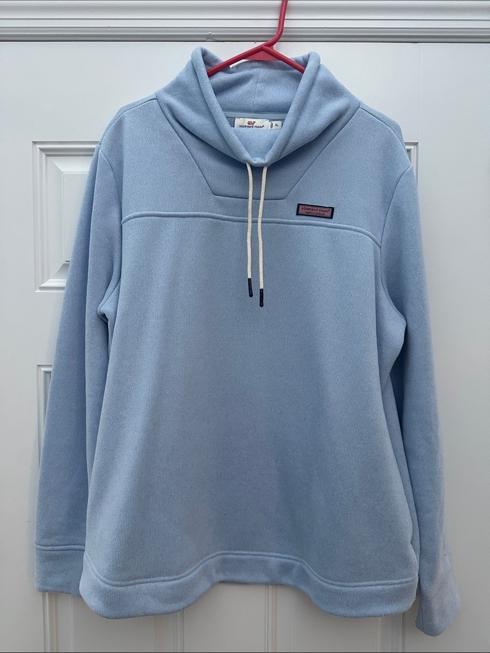 Vineyard Vines Medium Weight Light Blue Pullover Funnel Neck